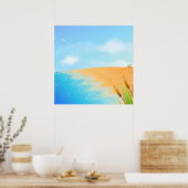 Leben am Strand Poster (Küche)