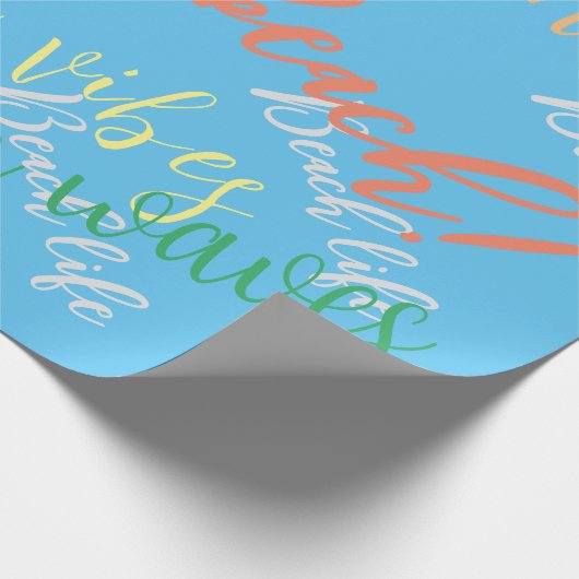 Leben am Strand, Skript, Meereswellen Geschenkpapier (Ecke)