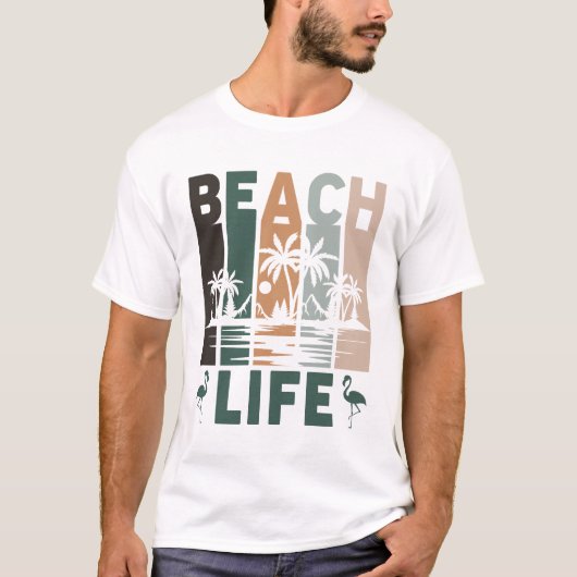 Leben am Strand T-Shirt (Vorderseite)