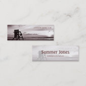 Leben am Strand Telefonnummerkarte (Vorne/Hinten)