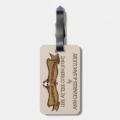 Leben an der Coffin-Verbindung mit Gepäckanhänger. Gepäckanhänger (Rückseite vertikal)