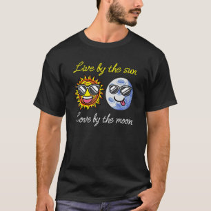Leben an der sonnigen Liebe am Mond Funny Science  T-Shirt