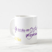 Leben - Anais Nin Kaffeetasse (Vorderseite Links)