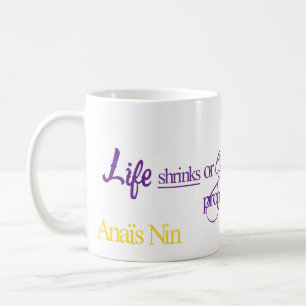 Leben - Anais Nin Kaffeetasse