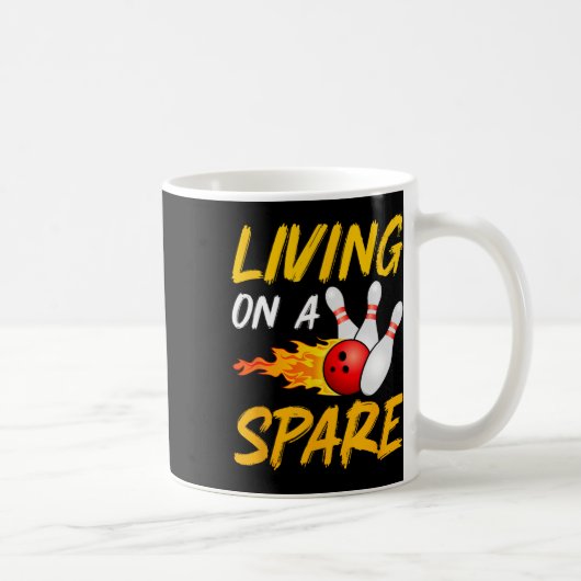 Leben auf Bowling Button Strike Bowling Player Kaffeetasse (Rechts)