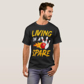 Leben auf Bowling Button Strike Bowling Player T-Shirt (Vorne ganz)