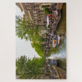Leben auf dem Amsterdamer Kanal, Niederlande Puzzle (Vertikal)