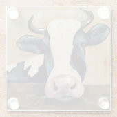 Leben auf dem Bauernhof - Die Kuh schütteln Glasuntersetzer (Rückseite)