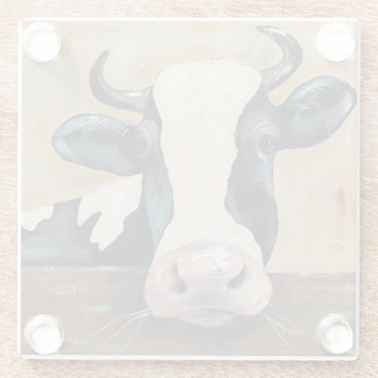 Leben auf dem Bauernhof - Die Kuh schütteln Glasuntersetzer (Rückseite)