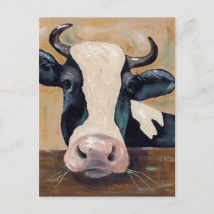 Leben auf dem Bauernhof - Die Kuh schütteln Postkarte