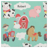 Leben auf dem Bauernhof-Gewebe Stoff (Nahaufnahme)