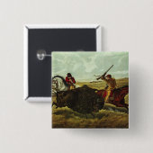 Leben auf dem Grasland - die Büffel-Jagd, 1862 Button (Vorne & Hinten)