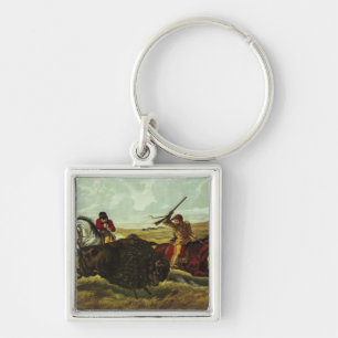 Leben auf dem Grasland - die Büffel-Jagd, 1862 Schlüsselanhänger