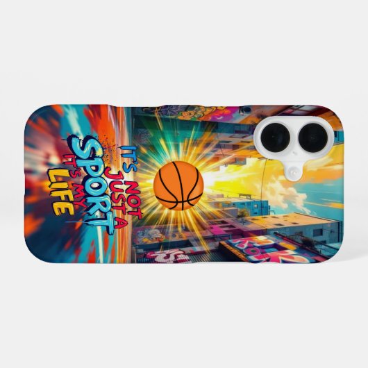 Leben auf dem Hof: Basketball iPhone 16 Hülle (Rückseite (Horizontal))