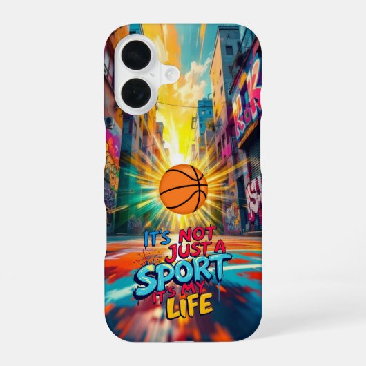 Leben auf dem Hof: Basketball iPhone 16 Hülle (Rückseite)