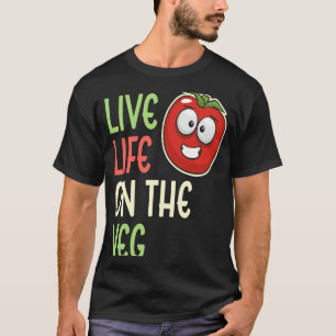 Leben auf dem Veg Gemüsepflanze Tomate Veganes Leb T-Shirt