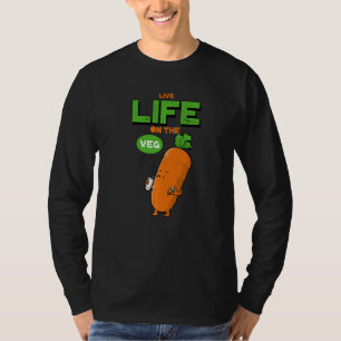 Leben auf dem Veg Vegan Vegetarier T-Shirt