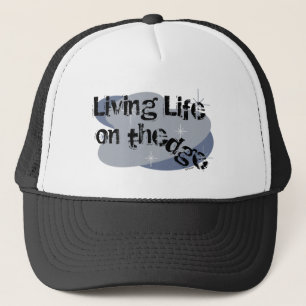 Leben auf der Kante der Grafik Truckerkappe