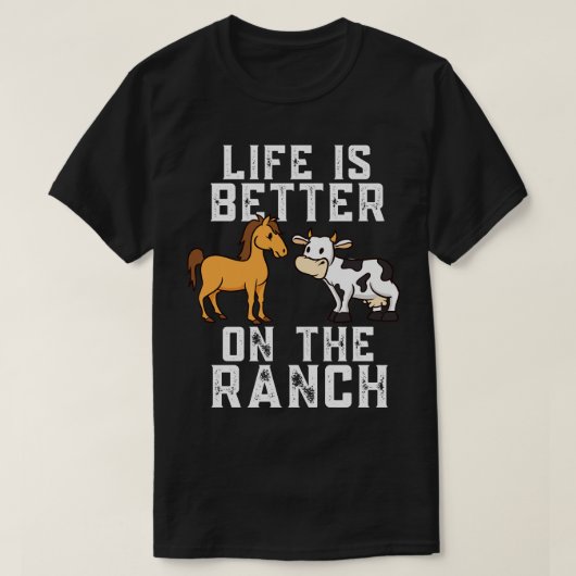 Leben auf der Ranch T-Shirt (Design vorne)