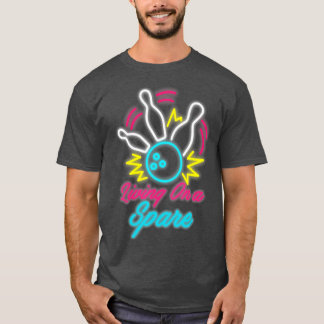 Leben auf einem lustigen Bowling Buttone Sporthafe T-Shirt