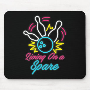 Leben auf einem lustigen Bowling Buttone Sporthaus Mousepad