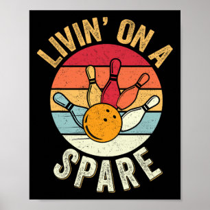 Leben auf einem lustigen Bowling-Team Bowler Bowli Poster