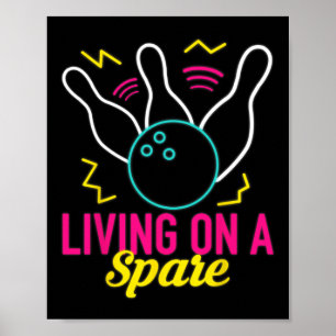 Leben auf einem lustigen Ersatz-Bowling-Ligaspiele Poster