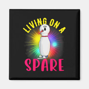 Leben auf einem Shirt Bowling League Team Shirt Magnet