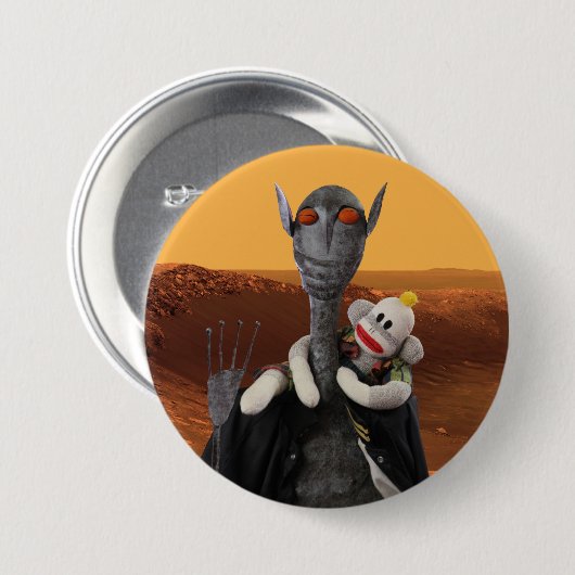 Leben auf Mars Button (Vorne & Hinten)