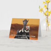 Leben auf Mars horiz Geburtstag Karte (Gelbe Blume)