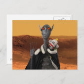 Leben auf Mars Postkarte (Vorne/Hinten)