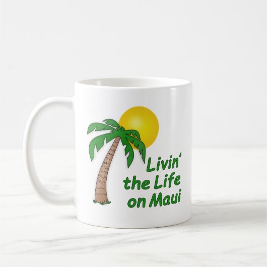Leben auf Maui Kaffeetasse (Links)