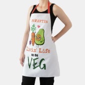 Leben auf Veg Name Veganer Spaß Weiß Schürze (InSitu)