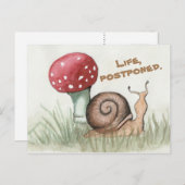 Leben, aufgeschobene Schnecke Postkarte (Vorne/Hinten)