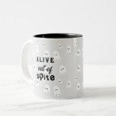 Leben aus Spite mit niedlicher Geister-Tasse Zweifarbige Tasse (Vorderseite Links)