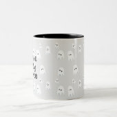 Leben aus Spite mit niedlicher Geister-Tasse Zweifarbige Tasse (Mittel)