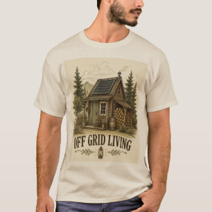 Leben außerhalb des Stromnetzes Vintage-Homestead- T-Shirt