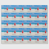 Leben beginnt bei Pension - Sandstrand, sonniger T Geschenkpapier (Flach)