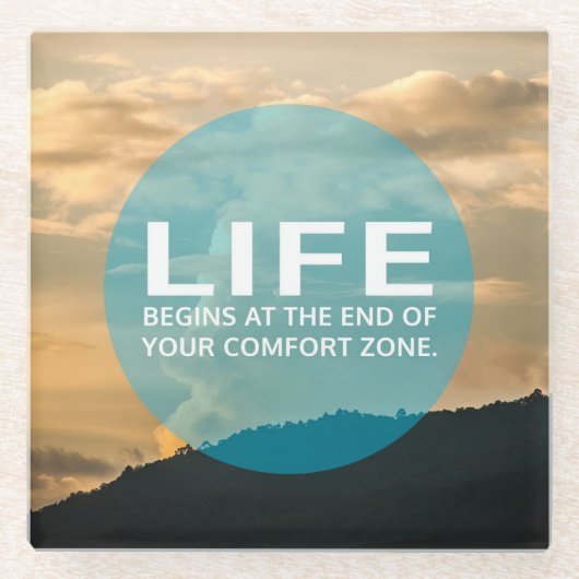 Leben beginnt glasuntersetzer (Vorderseite)