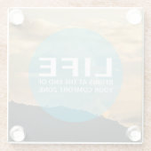 Leben beginnt glasuntersetzer (Rückseite)