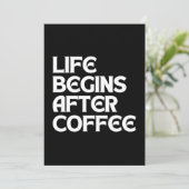 LEBEN BEGINNT NACH KAFFEE EINLADUNG (Stehend Vorderseite)