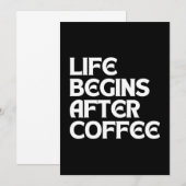 LEBEN BEGINNT NACH KAFFEE EINLADUNG (Vorne/Hinten)