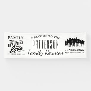 Leben beginnt und Liebe endet nie Family Wieders Banner