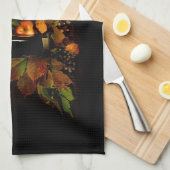 Leben bei Wein und Obst Geschirrtuch (Viertel Falte)