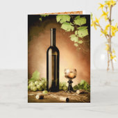 Leben bei Weißwein Karte (Gelbe Blume)