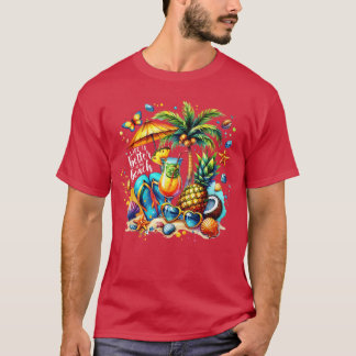 Leben besser am Strand Hawaii Sommerferien Fu T-Shirt