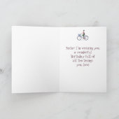 Leben besser auf dem Bike Schwester Geburtstag Karte (Innenseite)