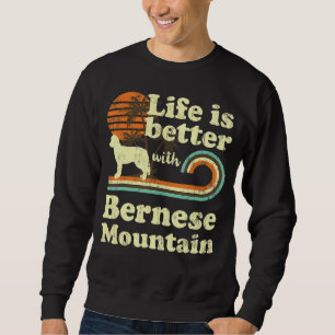 Leben besser Berner Sennenhund Vintage Hund Mama P Sweatshirt