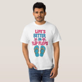 Leben besser in Flip Flops, Sommerurlaub T-Shirt (Vorne ganz)