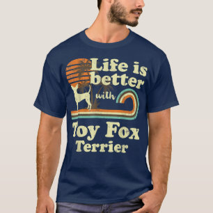 Leben besser Spielzeug Fo Terrier Vintage Hund Mam T-Shirt